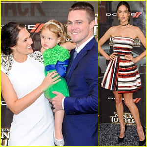 Stephen Amell & Wife Cassandra Jean Bring Adorable Daughter Mavi to 'TMNT' Premiere!