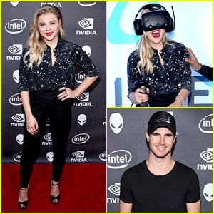 Chloe Moretz & Robbie Amell Test Out Alienware Virtual Reality!