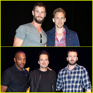 Marvel's Chris Hemsworth, Chris Evans, & Tom Hiddleston Hit Up Wizard World Comic Con 2016