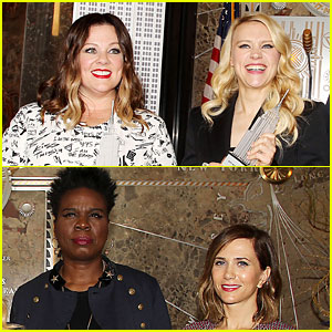 'Ghostbusters' Stars Promote Movie at Empire State Building!