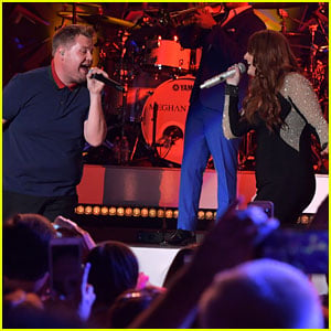 James Corden Joins Meghan Trainor on Stage for Surprise Duet - Watch Now!