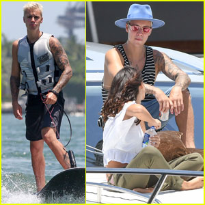 Justin Bieber Hangs With Little Brother Jaxon & Female Friend on Miami Yacht