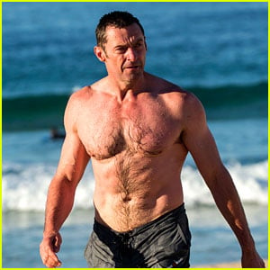 Hugh Jackman Goes Shirtless, Bares Ripped Body at the Beach!