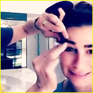 Lea Michele Documents Her Eyebrow & Mustache Waxing on Snapchat - Watch Now!