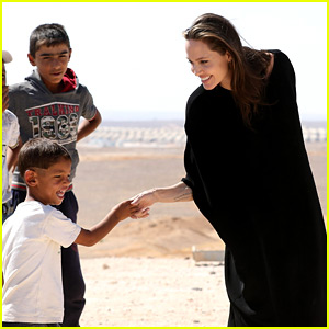 Angelina Jolie Meets Children at Syrian Refugees Camp