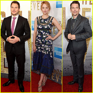 Chris Pratt & Ethan Hawke Premiere 'The Magnificent Seven' in NYC