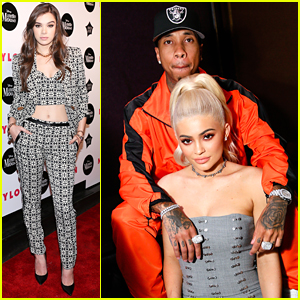 Kylie Jenner & Tyga Party with Hailee Steinfeld at Nylon's Rebel Fashion Event