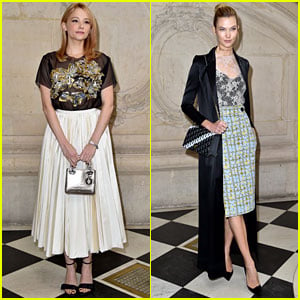Haley Bennett & Karlie Kloss Go Glam for Dior's Paris Fashion Show!