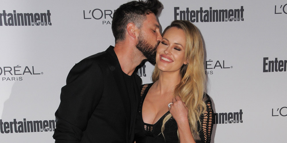 Maksim Chmerkovskiy & Pregnant Peta Murgatroyd Step Out at EW’s Pre-Emmy Celebration