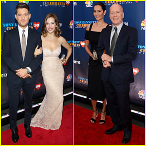 Michael Buble & Bruce Willis Bring Their Spouses To 'Tony Bennett Celebrates 90: The Best Is Yet To Come'!
