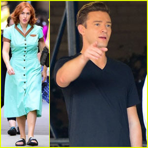 Justin Timberlake & Kate Winslet Beat the NYC Heat While On Set of Woody Allen Film