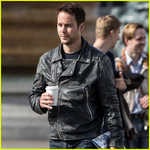 Taylor Kitsch Looks Smokin' Hot in a Leather Jacket for 'American Assassin' Filming in London