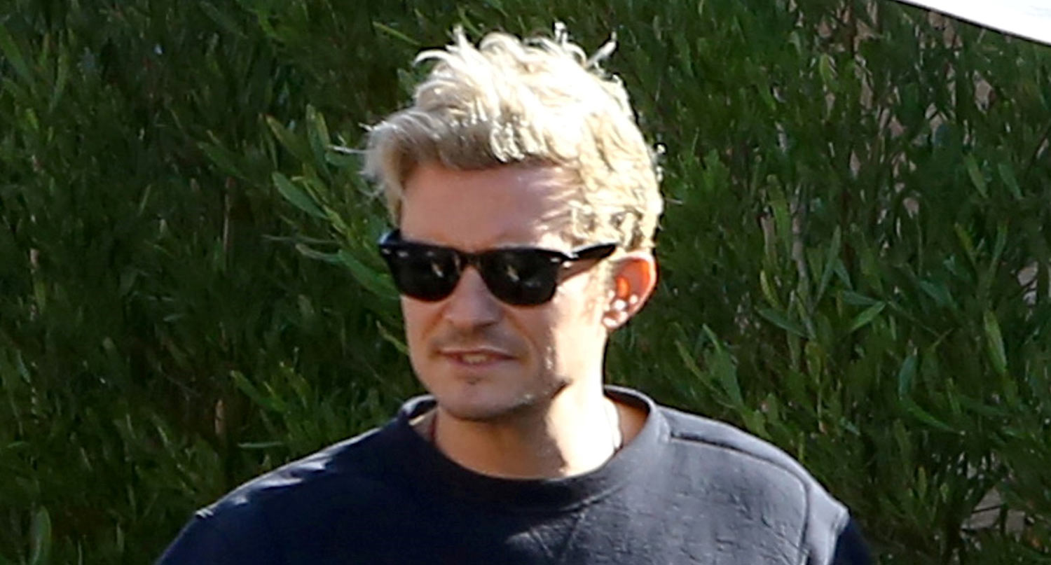 Orlando Bloom Puts His Blond Hair on Full Display at Lunch Orlando