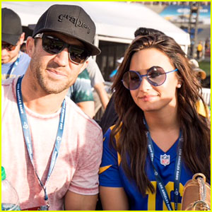 Demi Lovato & Rumored Beau Luke Rockhold Cheer on Los Angeles Rams!