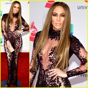 Jennifer Lopez Wows in Sexy Sheer Jumpsuit at Latin Grammys