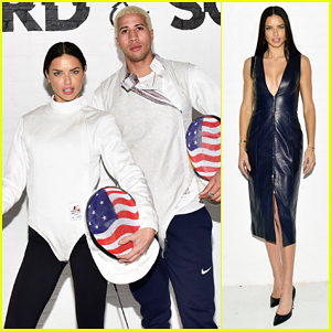 Adriana Lima Gets Fencing Lesson From Olympian Miles Chamley-Watson!