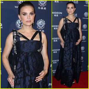 Natalie Portman Holds Onto Her Baby Bump at Huading Global Film Awards