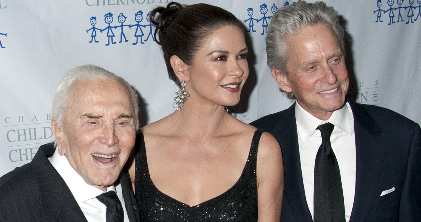 Catherine Zeta-Jones Makes Video for Kirk Douglas’ 100th Birthday!