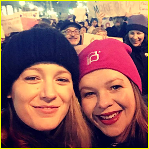 Blake Lively Reunites with 'Sisterhood' at Women's March, Explains Why She Participated