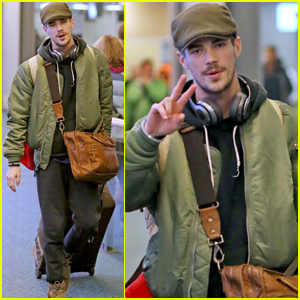 Grant Gustin Gets Back to Work After Spending the Holidays in NYC