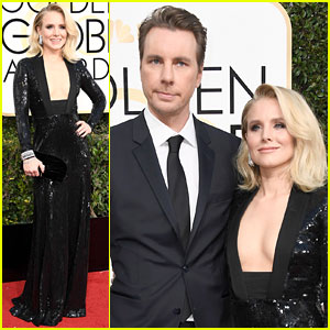 Kristen Bell & Dax Shepard Arrive in Style for Golden Globes 2017