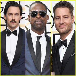 Milo Ventimiglia & Sterling K. Brown Rep 'This Is Us' at Golden Globes 2017 With Justin Hartley