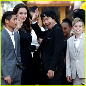 Angelina Jolie's Six Kids Support Her at Press Conference in Cambodia!