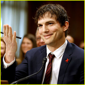 Ashton Kutcher Blows a Kiss to Senator John McCain - Watch Now!