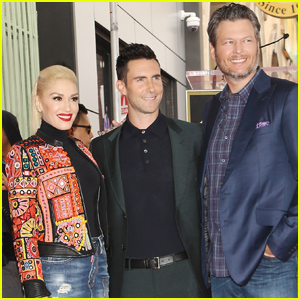 Gwen Stefani & Blake Shelton Support Adam Levine at Hollywood Walk of Fame Ceremony