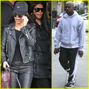 Kim Kardashian & Kanye West Enjoy Family Outing with Kourtney Kardashian!