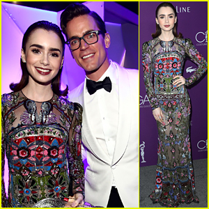 Matt Bomer Honors His Friend Lily Collins at Costume Designers Guild Awards!