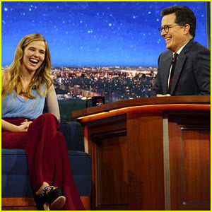 Zoey Deutch Jumped on Stephen Colbert & Almost Hit Him With Her Shoe