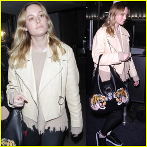 Brie Larson Goes Makeup-Free at LAX Airport