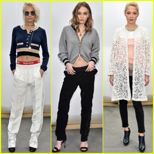 Cara Delevingne & Lily-Rose Depp Step Out at 'Chanel' Show During PFW
