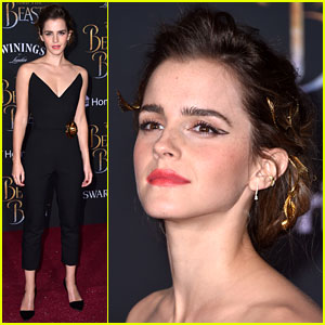 Emma Watson Puts Gold Detail Into Her 'Beauty & The Beast' Premiere Outfit!