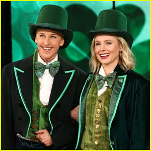 Kristen Bell & Ellen DeGeneres Play St. Patrick's Day Version of 'Heads Up' - Watch Now!