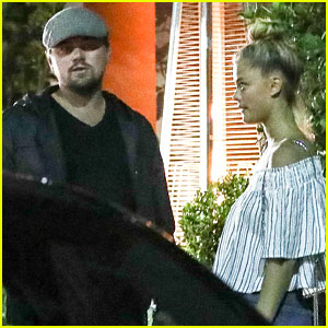 Leonardo DiCaprio's Girlfriend Nina Agdal Cuddles Up to Him After Dinner