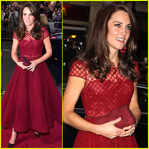 Kate Middleton Is the Lady in Red for a Night at the Theatre
