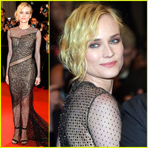 Diane Kruger Wears a Sheer Gown for Cannes Film Premiere