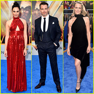 Wonder Woman's Gal Gadot, Chris Pine, & Robin Wright Team Up for Hollywood Premiere