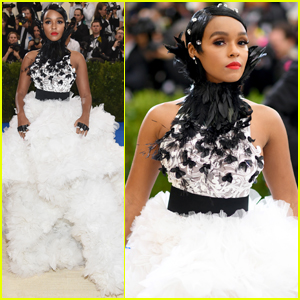 Janelle Monae Stuns in Tulle and Feathered Dress at Met Gala 2017