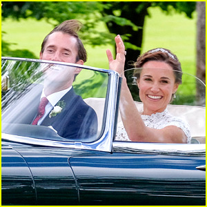 Just Married! Pippa Middleton & Husband James Matthews Leave Wedding in Jaguar Convertible