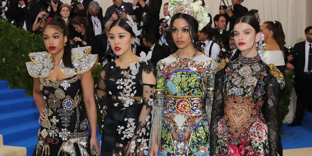Corinne Foxx & Sonia Ben Ammar Dazzle in Dolce & Gabbana at Met Gala 2017