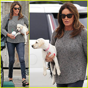 Caitlyn Jenner Takes Her New Puppy Grocery Shopping!