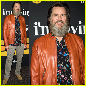 Jim Carrey Brings Long Beard to 'I'm Dying Up Here' Premiere