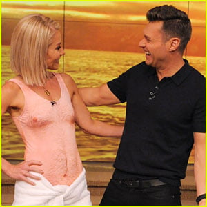 Kelly Ripa Flaunts Dad-Bod Swimsuit in Funny 'Live' Moment - Watch Now!