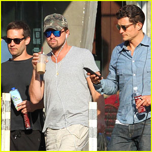 Leonardo DiCaprio, Orlando Bloom, & Tobey Maguire Hang Out in New York City!