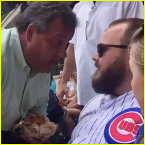 Governor Chris Christie Confronts Heckler at Baseball Game