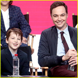 Jim Parsons Introduces 'Young Sheldon' Star Iain Armitage to the Press!