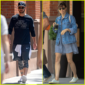 Justin Timberlake & Jessica Biel Kick Off Their Day in NYC